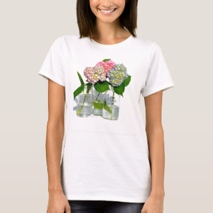 T-shirt Hydrangeas et jarre de Mason