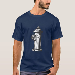 T-shirt Hydratant incendie de style vintage