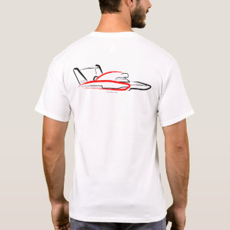 T-shirt Hydroplane 01 Noir et rouge dos