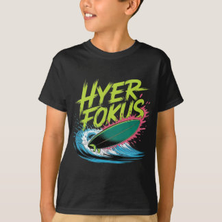 T-shirt Hyer Fokus Surf Sports Extrêmes Vecteur