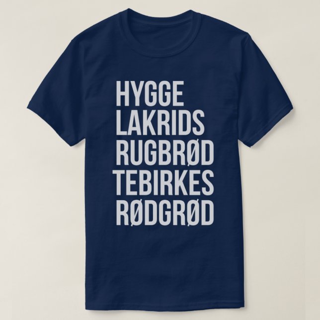 T-shirt Hygge Lakrids Rugbrd Tebirkes Rdgrd Identifiable D (Design devant)