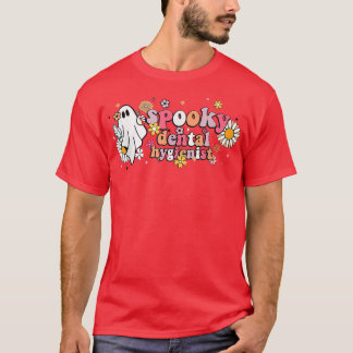 T-shirt Hygiéniste dentaire éffrayant Fantôme Super Hallow