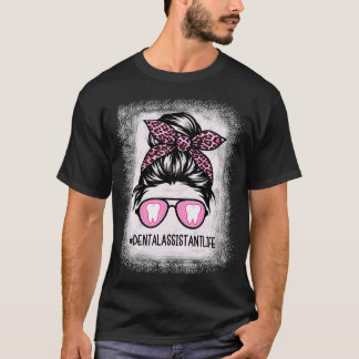 T-shirt Hygiéniste dentaire ou assistant Messine Bun Bleac