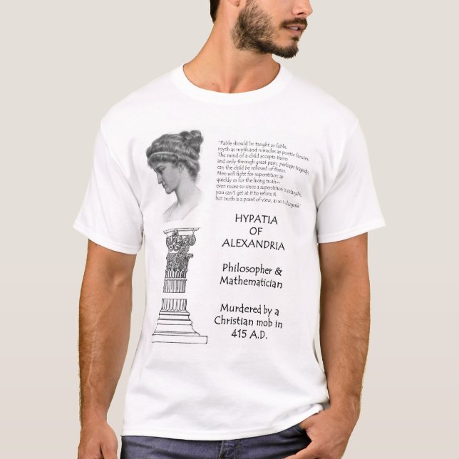 T-shirt Hypatia d'ANNONCE de l'Alexandrie 370-415 (Devant)