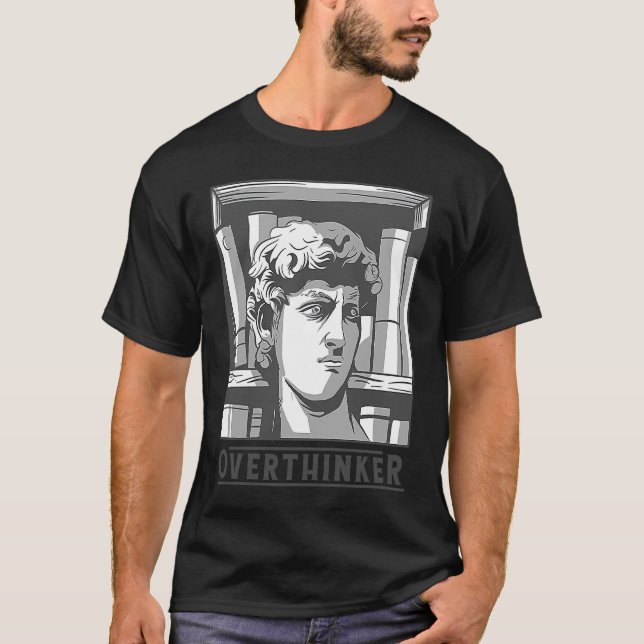 T-shirt Hype Overthinker Statue dans la librairie Overthin (Devant)