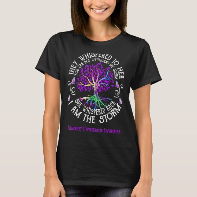 T-shirt Hypertension pulmonaire Elle a chuchoté en arrière (Devant)