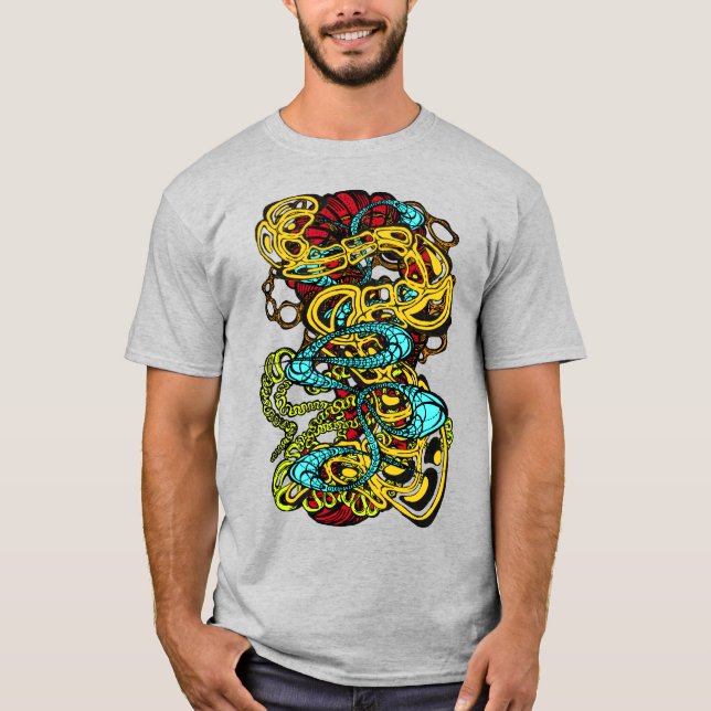 T-shirt Hypnotic Amorphous Phantasmagoric Modern Groovy  (Devant)
