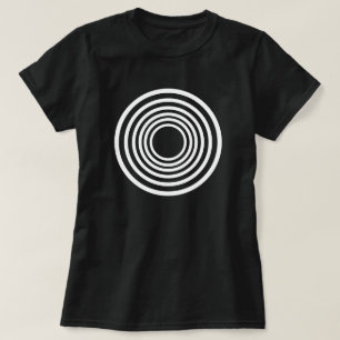 T-shirt hypnotique avec cercles ronds psychédéli