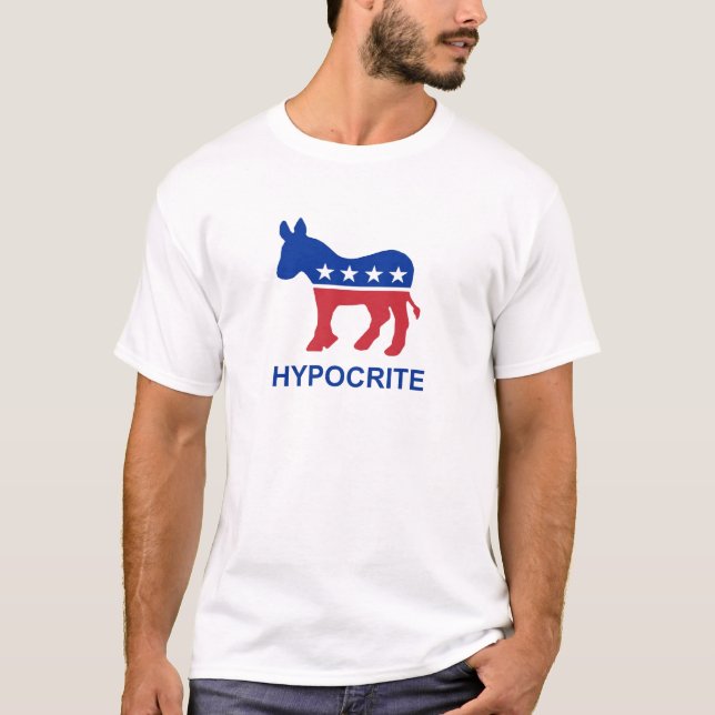 T-shirt Hypocrite d'âne de Démocrate (Devant)