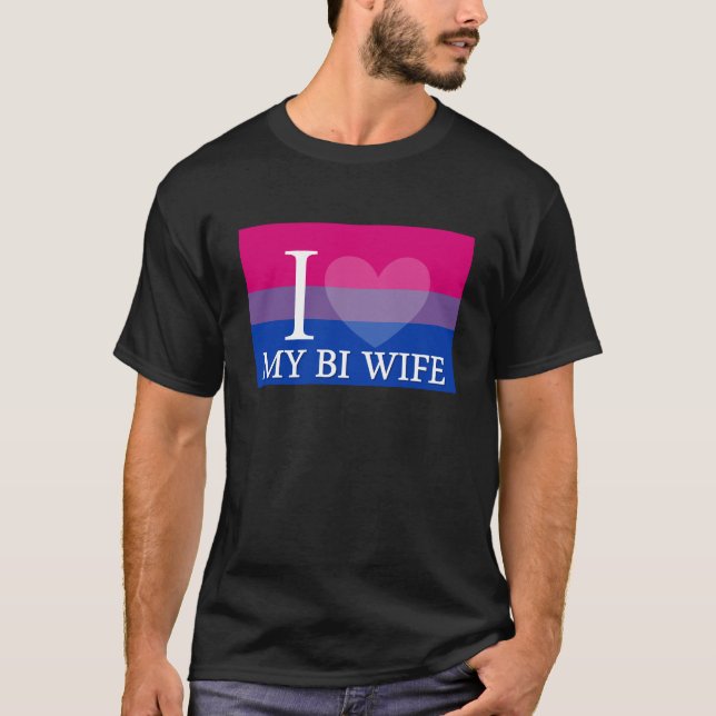 T-shirt I <3 mon épouse de Bi (Devant)