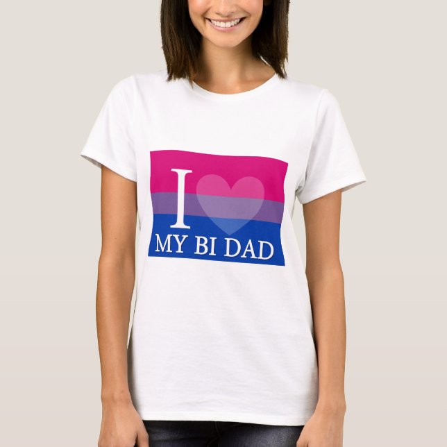 T-shirt I <3 mon papa de Bi (Devant)