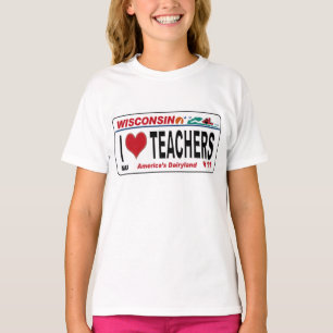 T-shirt I <3 Wisconsin Teachers