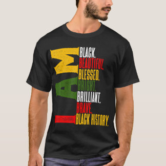 T-shirt I AM Black History African American Unapologétique