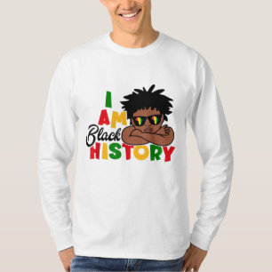 T-shirt I Am Black History for Kids Boys Black History Mon