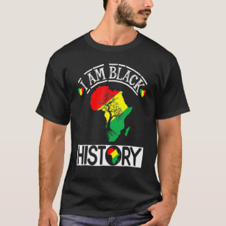 T-shirt I Am Black History Month African Map American Cele