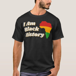 T-shirt I Am Black History Vintage African Motif Don pour