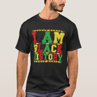 T-shirt I AM BLACK HISTORY Vintage Men omen Black History 