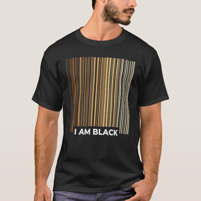 T-shirt I Am Black Proud African Black History Month Pride (Devant)