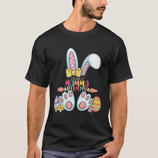 T-shirt I am Mamma Bunny Easter Day Egg Women (Devant)
