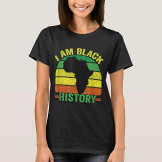 T-shirt I AM NOIR HISTOIRE - Noir Mois Histoire Retro Vin
