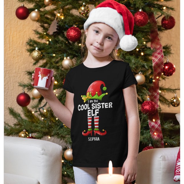 T-shirt I am The Cool Sister Elf Funny Elf (Créateur téléchargé)