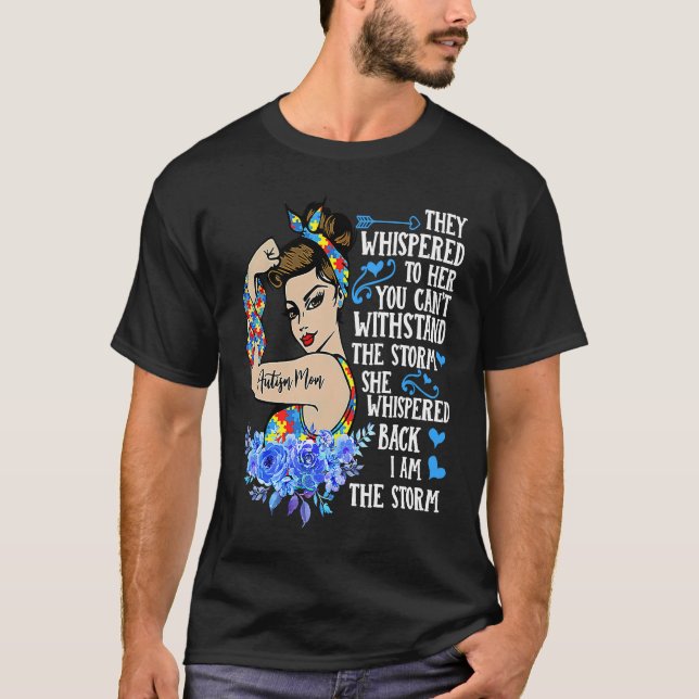 T-shirt I Am The Storm Strong Woman Autism Awareness Puzzl (Devant)
