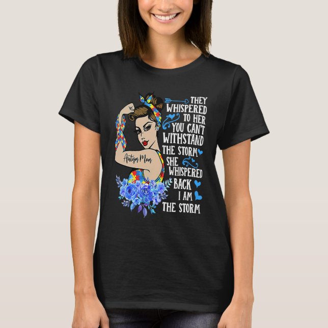 T-shirt I Am The Storm Strong Woman Autism Awareness Puzzl (Devant)