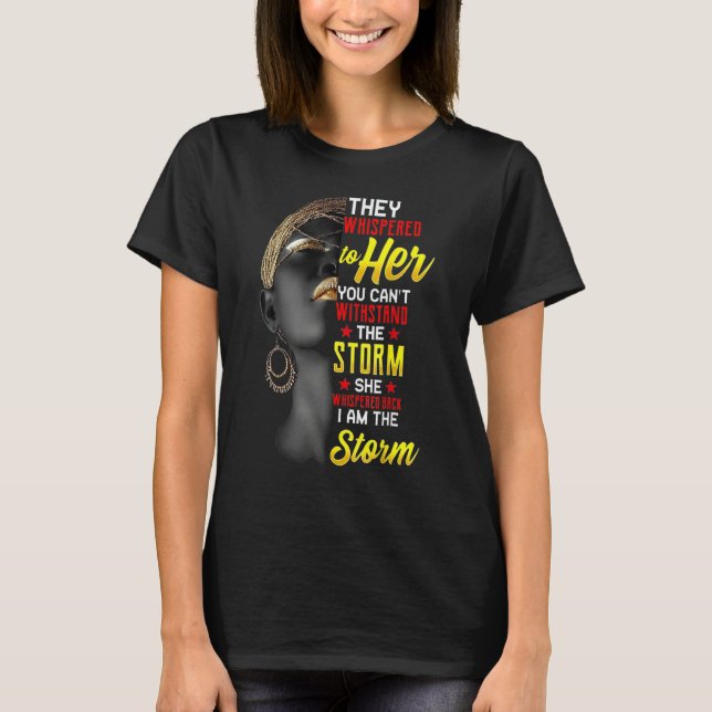 T-shirt I Am The Strong African Queen Girls Black History  (Devant)