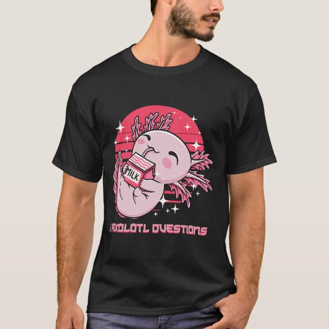 T-shirt I Axolotl Questions Salamander Mèmes Amphibiens Tr (Devant)