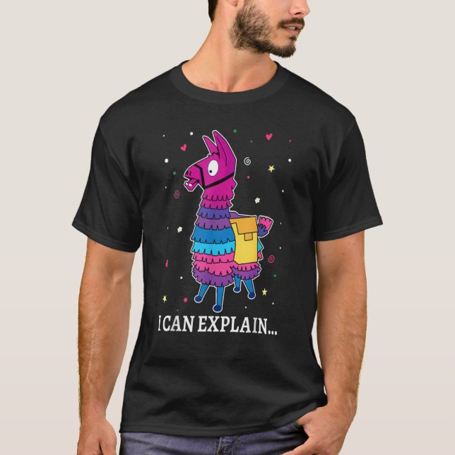 T-shirt I Can Explain Llama   Alpaca Costume  Llamas   (Devant)