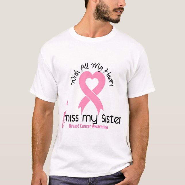 T-shirt I cancer du sein de Mlle My Sister (Devant)