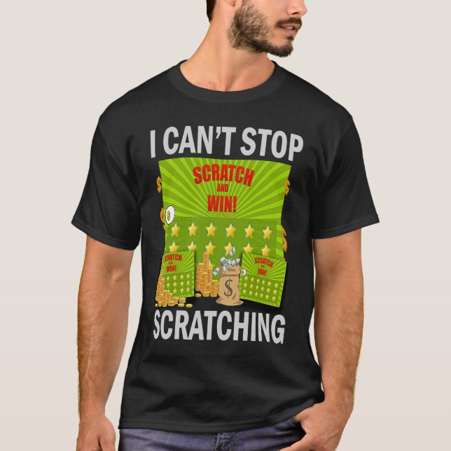 T-shirt I Can't Stop Scratching Men Women  Bingo (Devant)