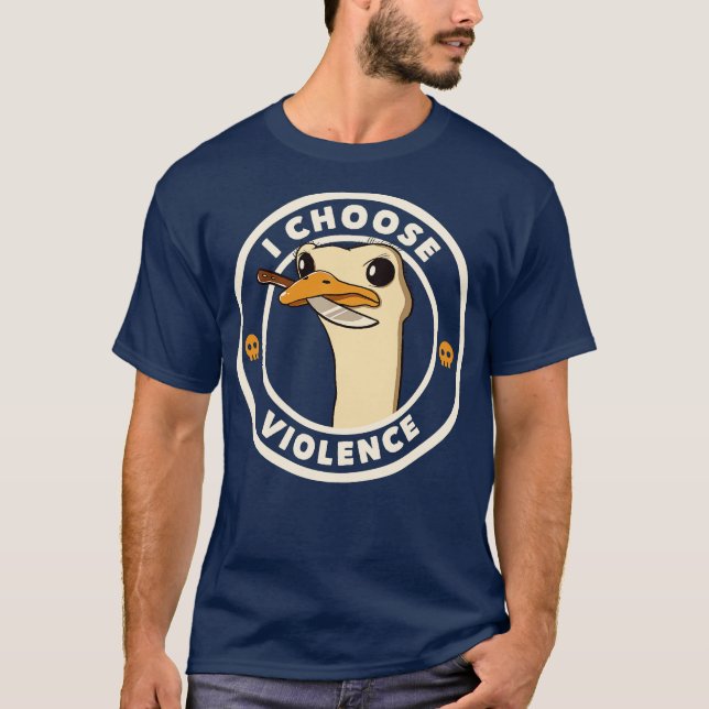 T-shirt I Choose Violence Funny Emu by Tobe Fonseca (Devant)