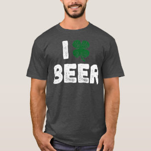 T-shirt I Clover Beer Jour de la Saint Patrick Amant Irlan
