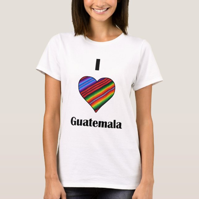 T-shirt I coeur Guatemala Tipico (Devant)