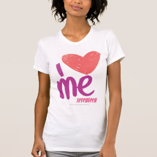 T-shirt I coeur je Rose-Pourpre