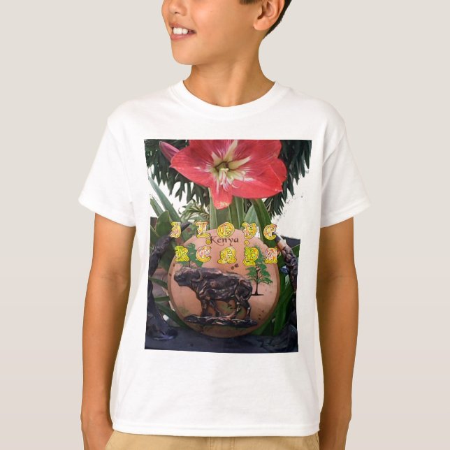 T-shirt I (Coeur) Kenya Buffalo Patch/Print (Devant)
