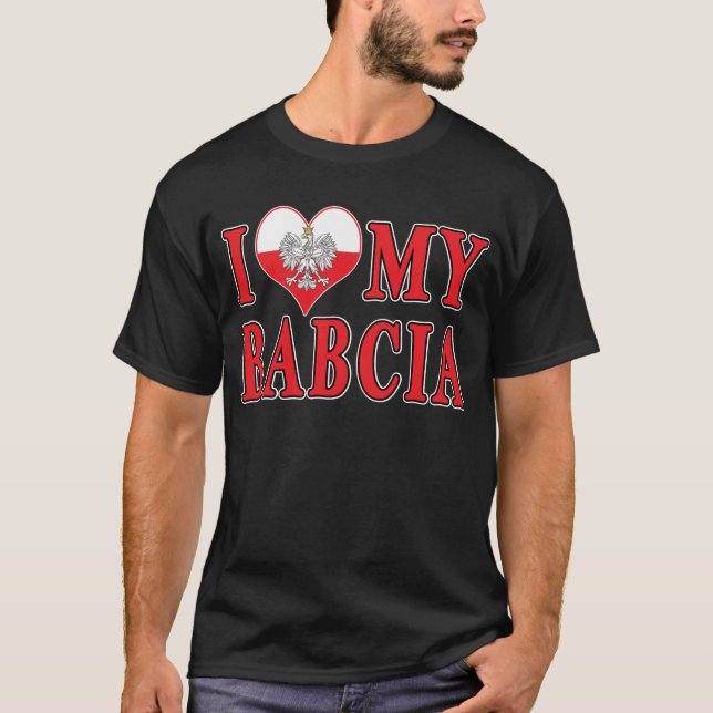 T-shirt I coeur mon Babcia (Devant)