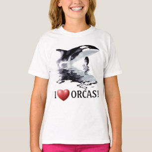 T-shirt I COEUR ORCAS Kids Ringer Shirt