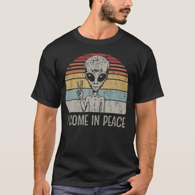 T-shirt I Come In Peace Funny Ufo Costume Kids Adults Funn (Devant)