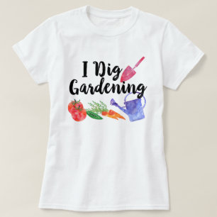 T-shirt I Creg Gardening Jardin mignon Plante extérieur fe