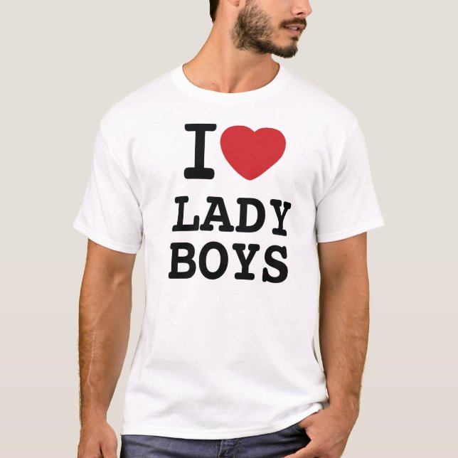 T-shirt I DAME BOYS de coeur (Devant)