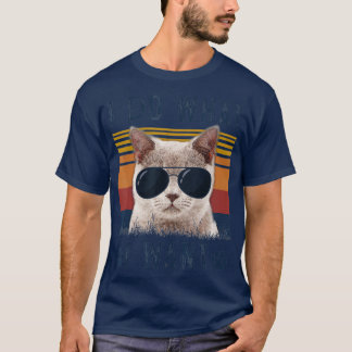 T-shirt I Do What I Want Cat  Retro 90s Style Cat 
