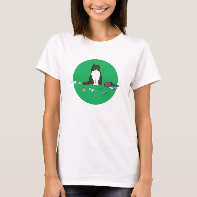T-shirt I don't know what happened - Guilty Cat (Devant)