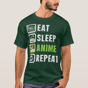 T-shirt I Eat and Sleep Watch Anime Repeat, Ramen Kawaii