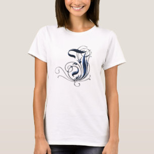 T-shirt I et J initiaux vintages