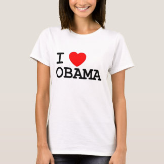 T-shirt I femmes de pièce en t d'Obama de coeur