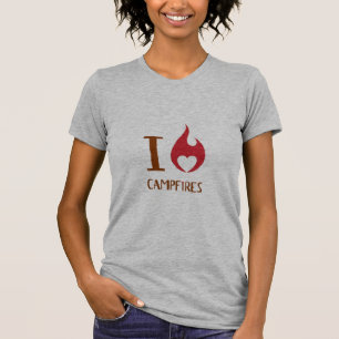 T-shirt I feux de camp de coeur