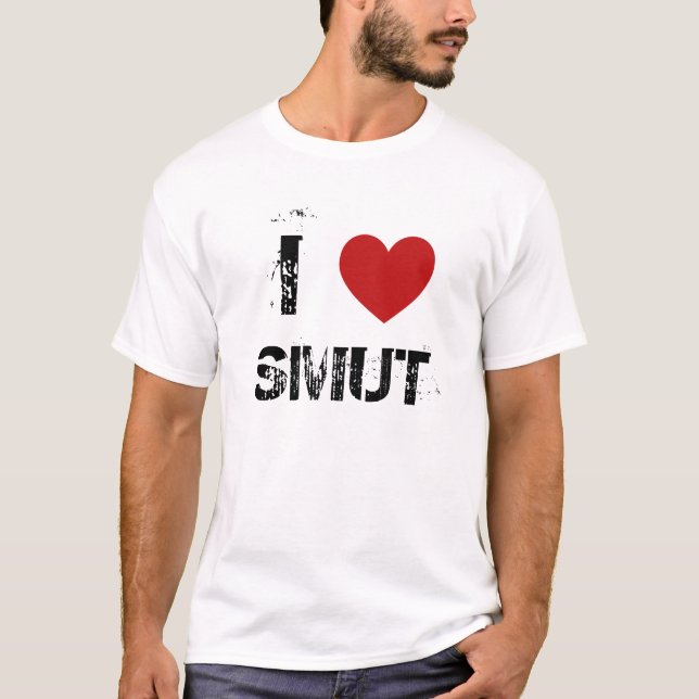 T-shirt I fumeron de coeur - customisé (Devant)