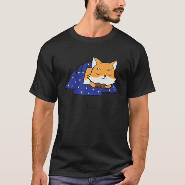 T-shirt I Hate Mornings Sleeping Fox (Devant)